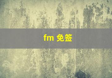 fm 免签